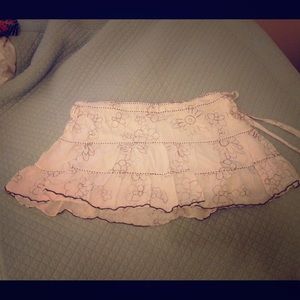 🎉MOVING SALE!!🎉 White Floral Skater/Beach Skirt