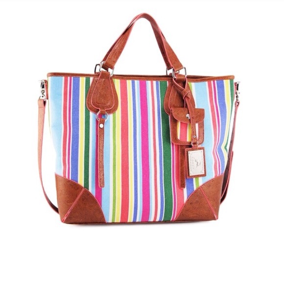Striped koret purse