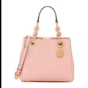 Michael Kors Saffiano cynthia satchel Pink