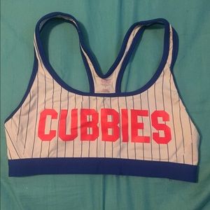Cubs sports bra from Pink.