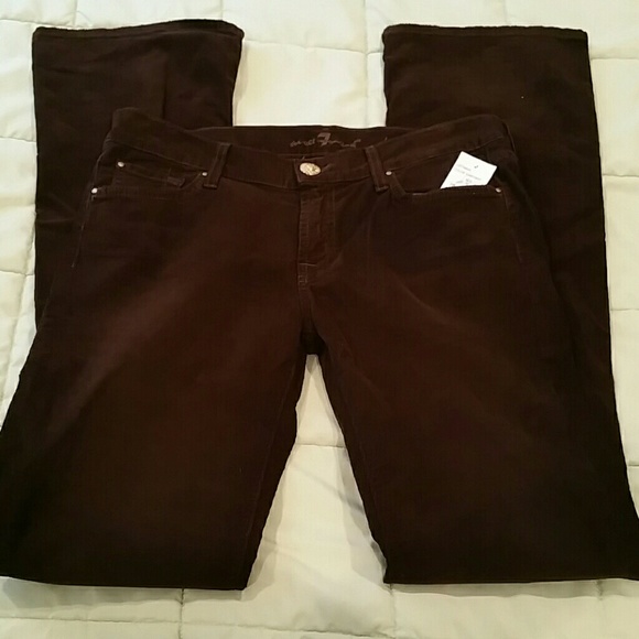 7 For All Mankind Dark Brown Corduroy Pants Sz. 30 - Picture 1 of 3