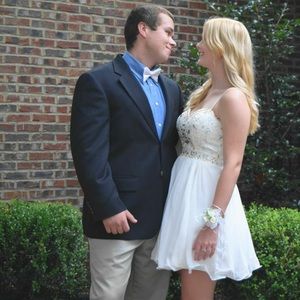 Silky white Prom Dress