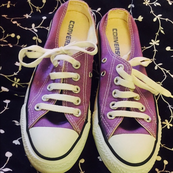 Purple converse sneakers