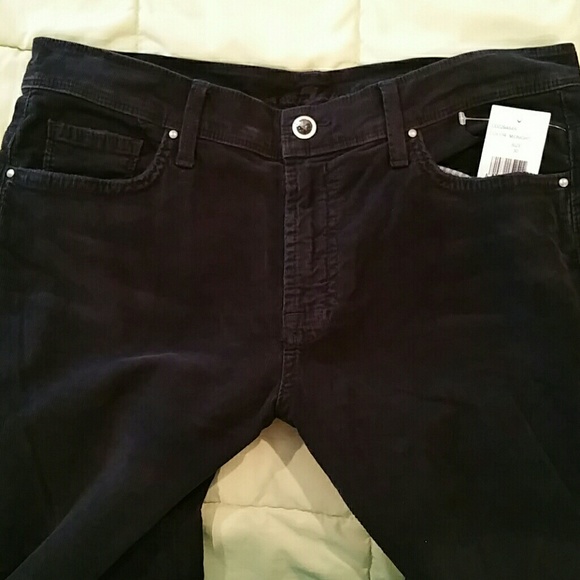7 For All Mankind Jewel Button Navy Blue Corduroys