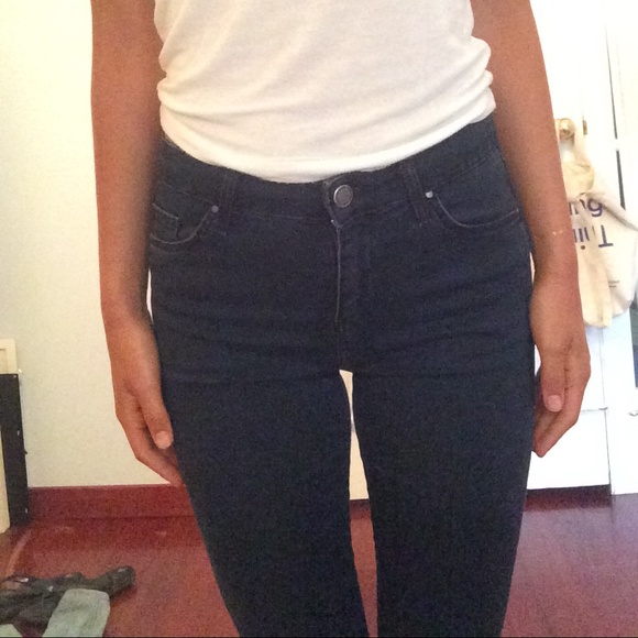 MOTO Blue Black Wash Leigh Jeans