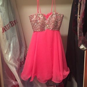 Dreamy, Hot Pink Homecoming Dress