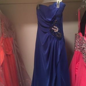 Flawless High-Low Royal Blue Homecoming Dress