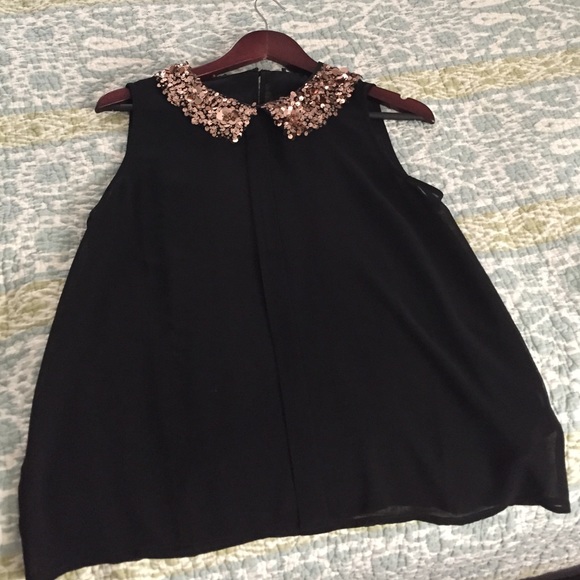 Black sheer blouse