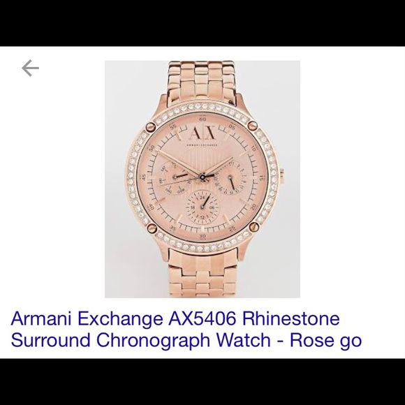 Armani exchange rose gold watch ! Mint condition