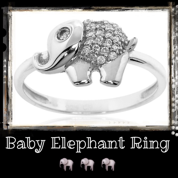 🔴Pavé silver elephant ring - Picture 2 of 3