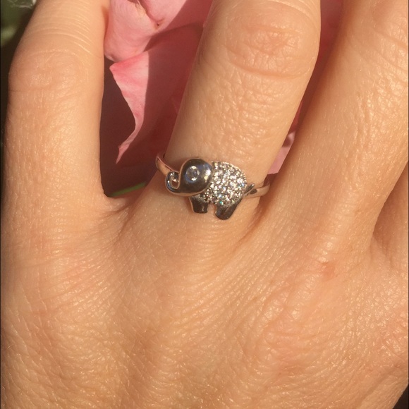 🔴Pavé silver elephant ring - Picture 3 of 3