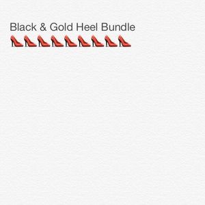 Black & gold heel bundle