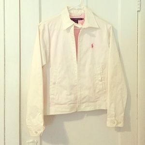 Ralph Lauren Sport White Zip Up Spring Jacket