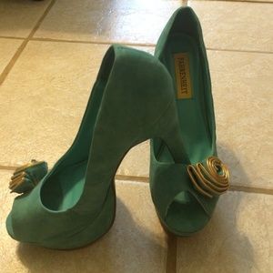 Turquoise shoes