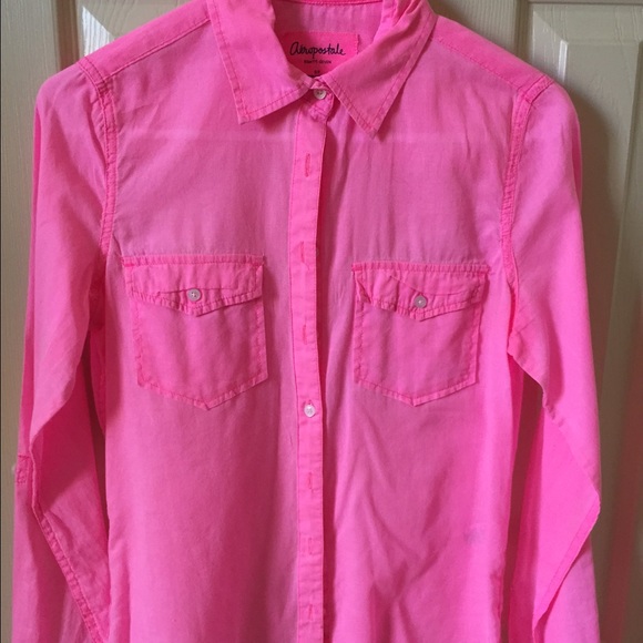 Hot pink button up