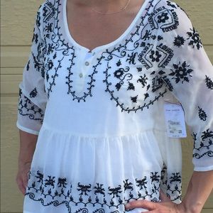 Free People white bohemian blouse