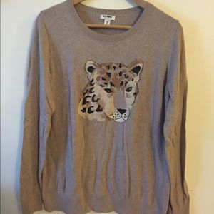 Old Navy Leopard Face Sweater XL
