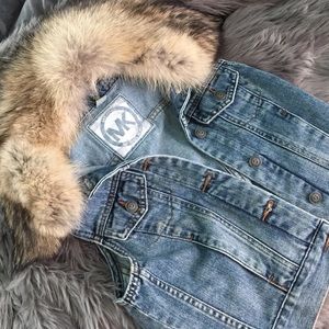 100% real coyote fur Jean Micheal Kors vest!