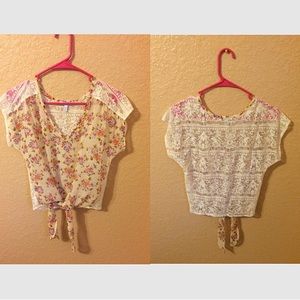 Delias Sheer and Lace-back Top