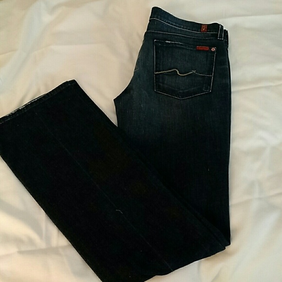 Seven dark wash boot cut jeans