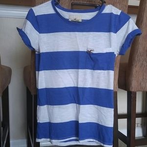 Hollister blue & white striped t-shirt (women's)