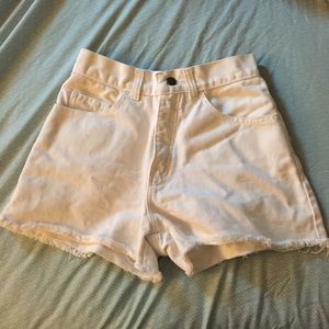 Vintage White Jean High-Waisted Shorts