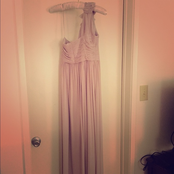 Soft violet formal dress.
