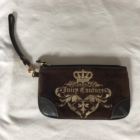 Brown Suede Juicy Couture Wristlet!