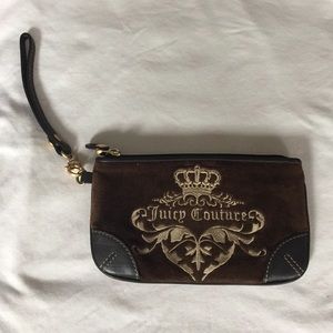 Brown Suede Juicy Couture Wristlet!