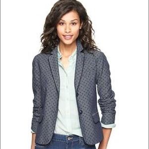 Gap "The American Blazer" Blue/Polka Dot