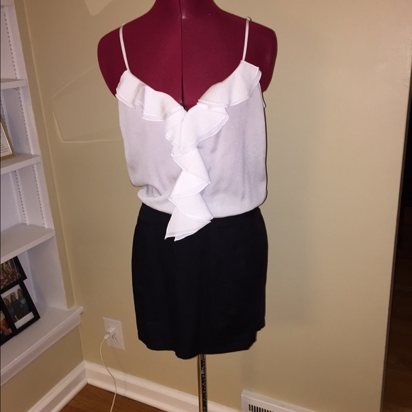 Black and white cocktail dress