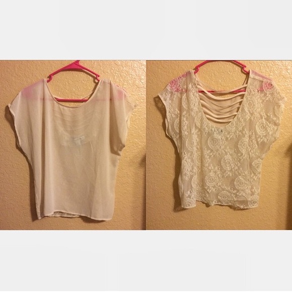 Forever 21 Sheer Lace Top