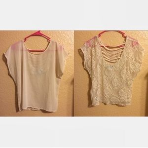 Forever 21 Sheer Lace Top