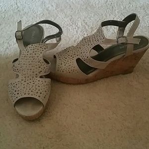 Jeweled wedges only worn once