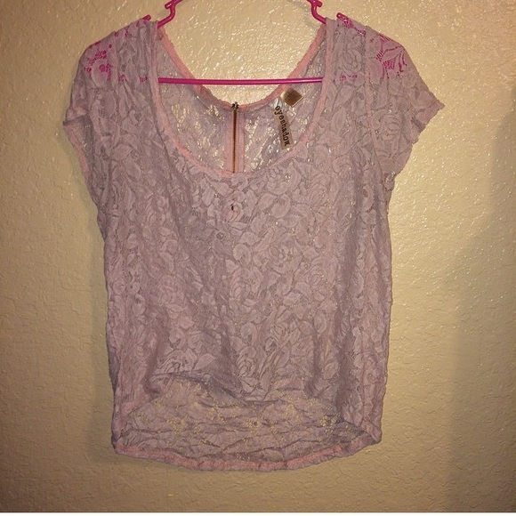 TJ Maxx Light Pink Lace Top