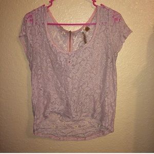 TJ Maxx Light Pink Lace Top
