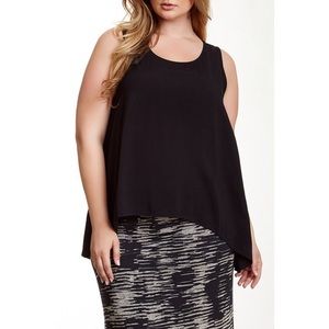 Bobeau Split Back Crochet Tank