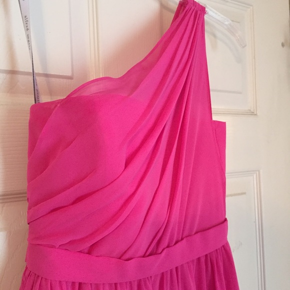 Pink Knee Length Bridesmaid Dress - Picture 3 of 4