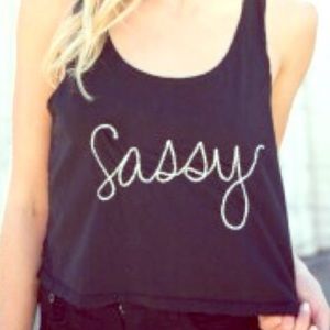 Brandy Melville Sassy Crop Top