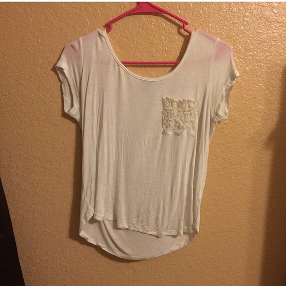 Charlotte Russe Lace Pocket Top