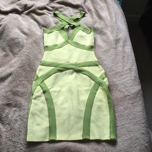 Green bandage dress
