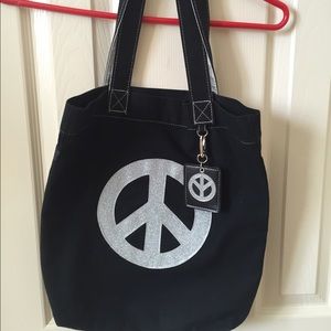 Peace sign tote