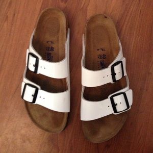White Arizona Birkenstocks