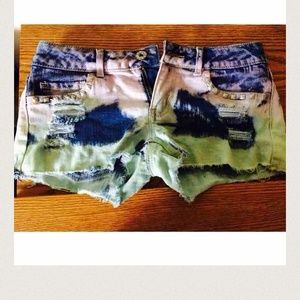 Tie dye shorts