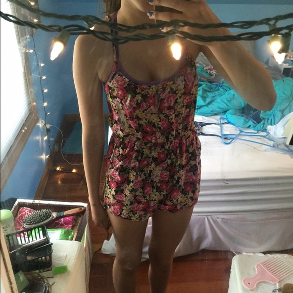 Two Floral Rompers - Picture 2 of 4