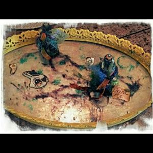 Handmade ALice in wonderland tray n bottle