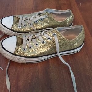 Gold Sequin Converse