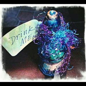 Handmade Alice n Wonderland bottle FREE W/any buy