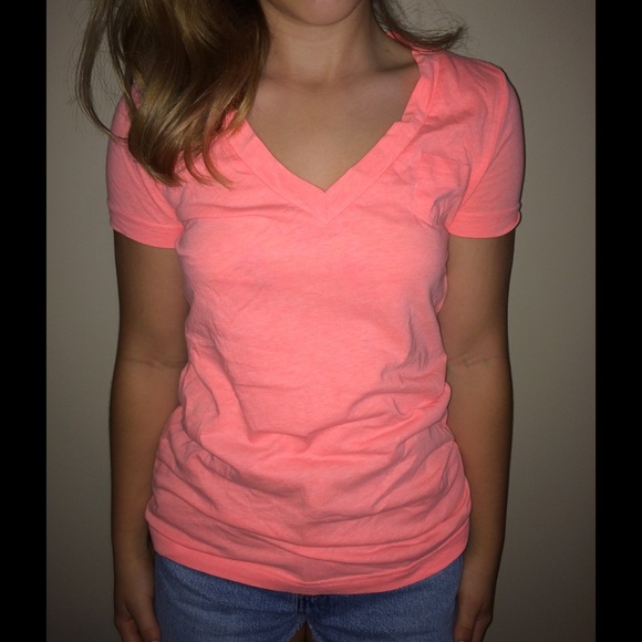 Neon Orange V-Neck