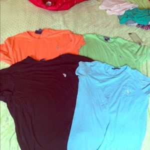 Polo tshirts/pink nike shorts